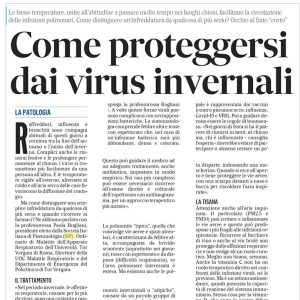 Intervista Prof.ssa Paola Rogliani Il Messaggero